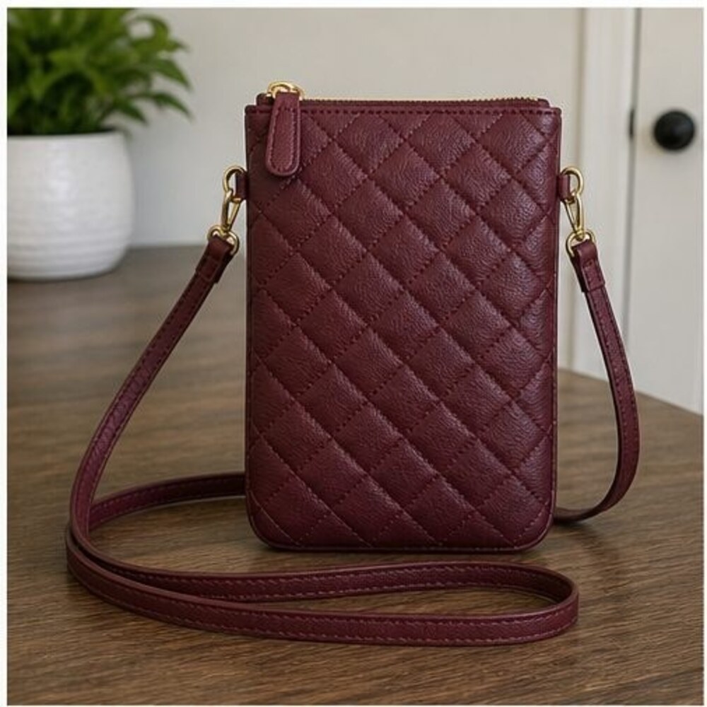 Slate Quilted Crossbody Bag